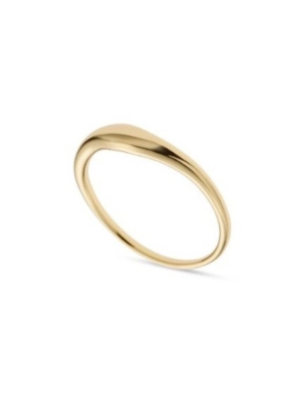 Lily Band 18K Gold Vermeil Ring Size 6.5 By Fyn & Fia With Box & Pouch